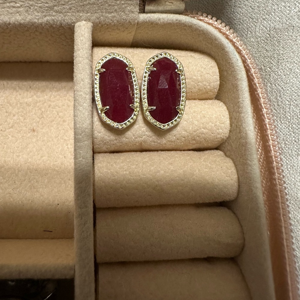 Maroon Kendra Scott Stud Earrings